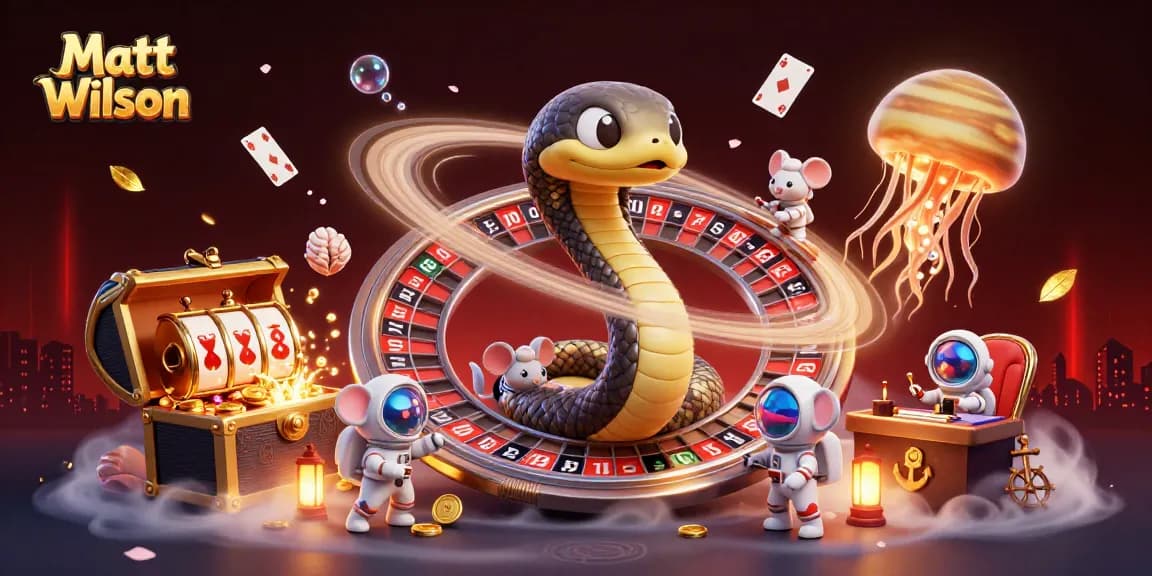 Experience thrilling roulette action with Matt Wilson in this dynamic 3D casino scene.