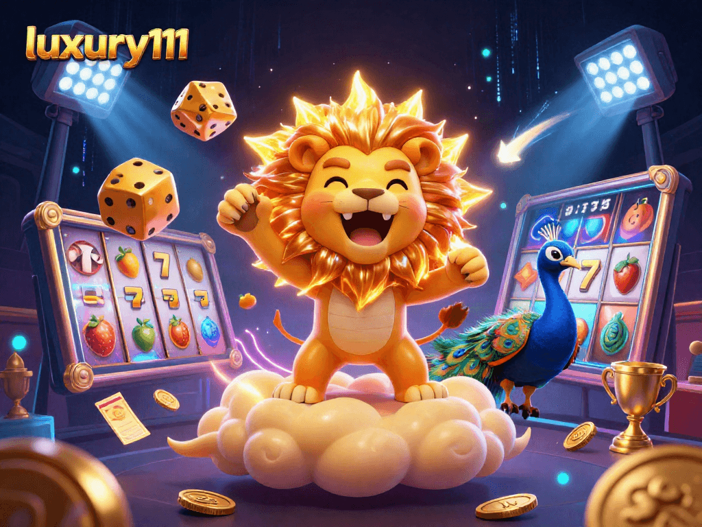 Experience the thrill of luxury111 slots with vibrant elements, spinning reels, and exciting gaming features.