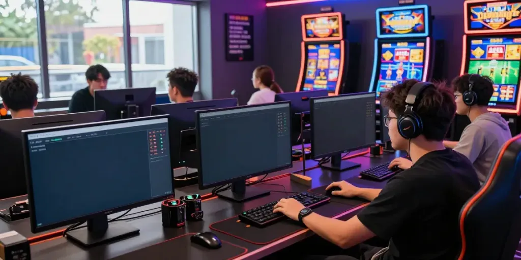 Dynamic gaming scene with DA88 interface showcasing online betting excitement.