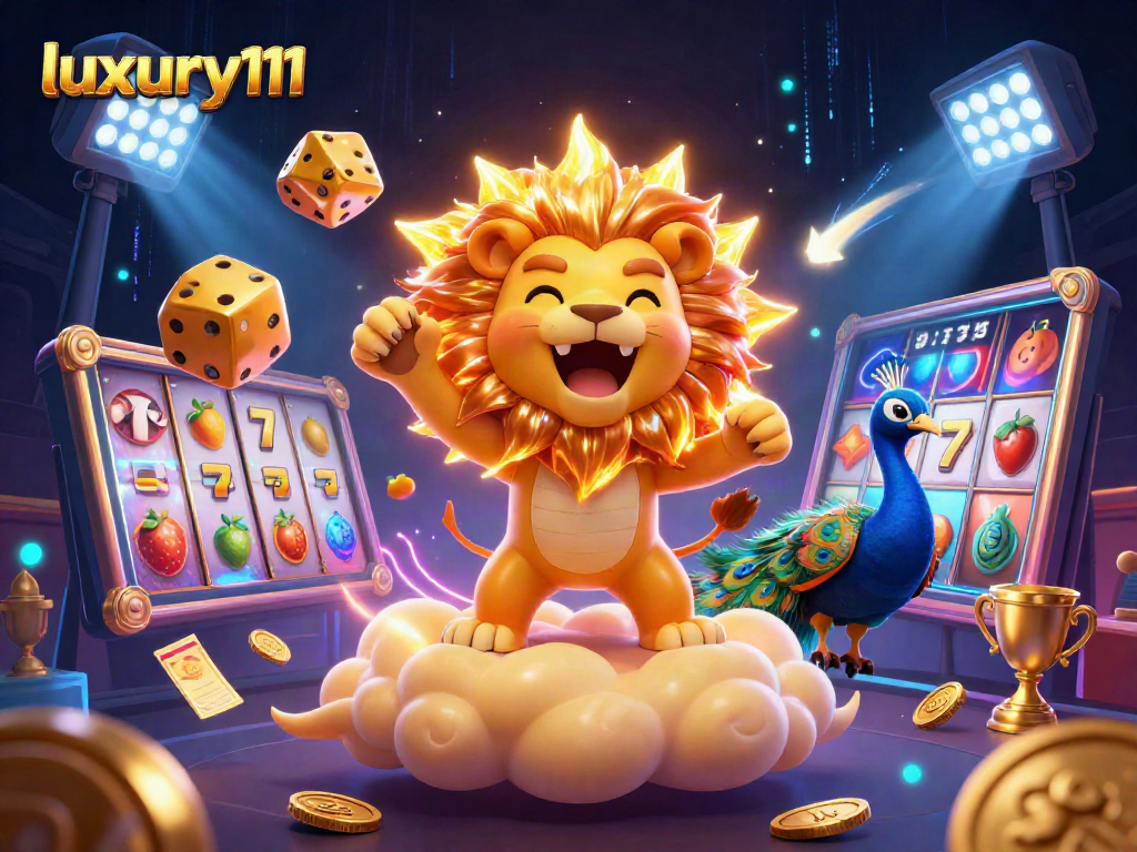 Experience the thrill of luxury111 slots with vibrant elements, spinning reels, and exciting gaming features.