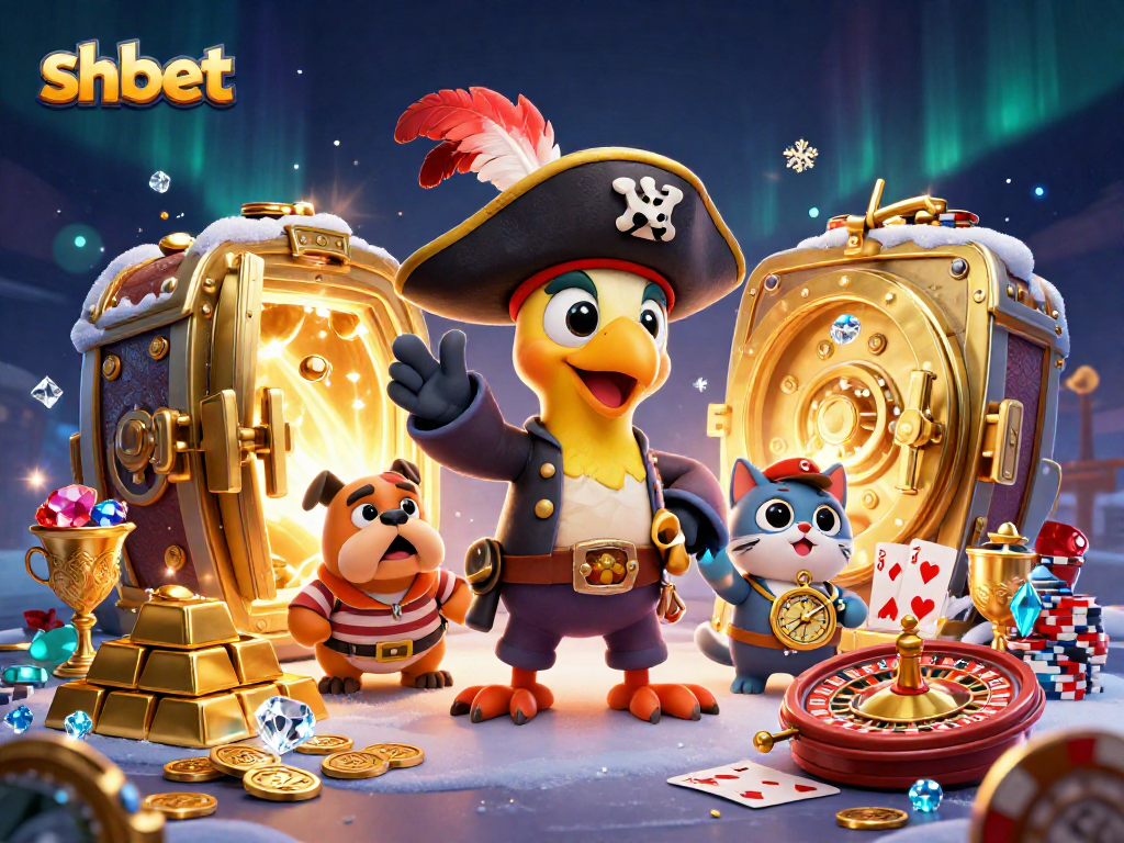 Experience thrilling wins at shbet with vibrant casino-themed illustration packed with action and excitement.