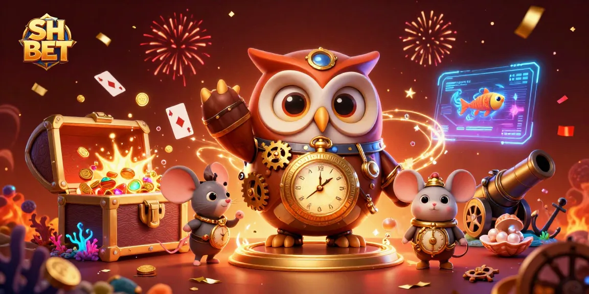 Experience thrilling action at SH BET with a vibrant casino scene filled with treasures and games.