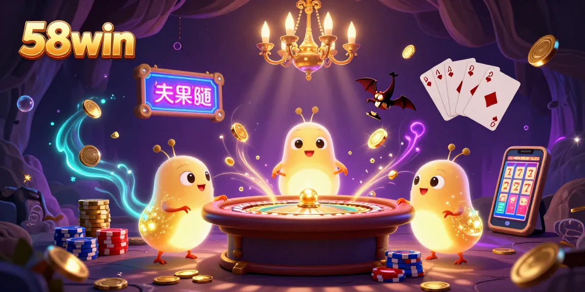 Experience thrilling gameplay at 58win's vibrant cave casino with the glowworms illuminating the action.