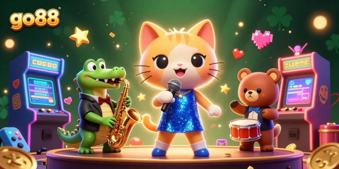 Experience the excitement of go88 with vibrant casino characters and dazzling game elements.