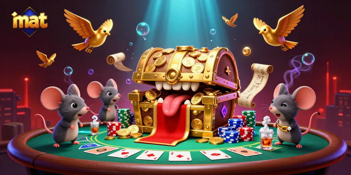 Spin the fortune wheel with the mat treasure chest, poker chips, and vibrant casino elements