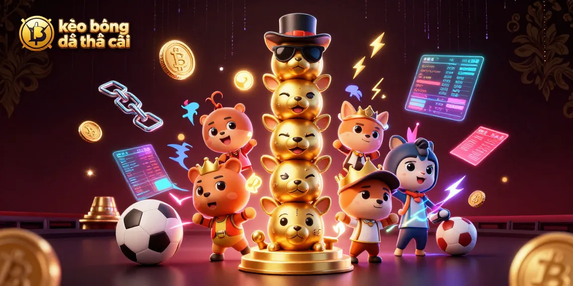 Engage in kèo bóng đá nhà cái with vibrant dynamics of sports betting and cryptocurrency elements.