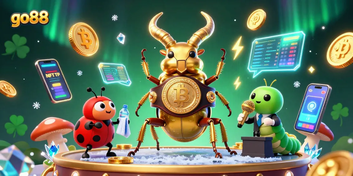 Win big with go88 featuring casino elements and vibrant characters in a 3D illustration.