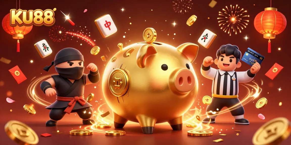Engage with the thrilling KU88 experience featuring dynamic characters and vibrant casino elements.