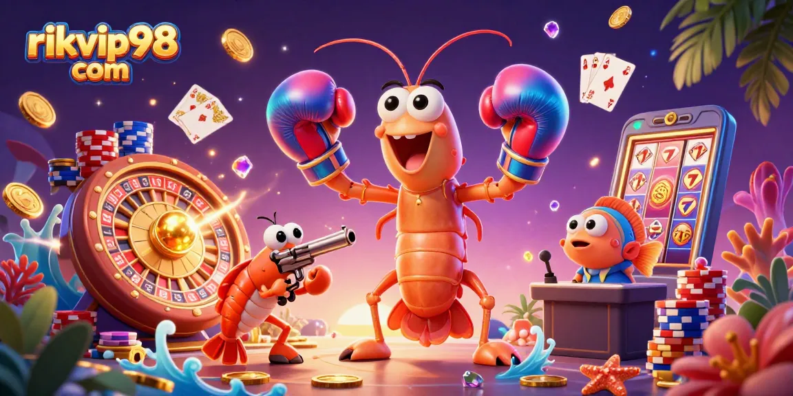 Engage in thrilling games at rikvip98 com with vibrant casino characters and dazzling effects.