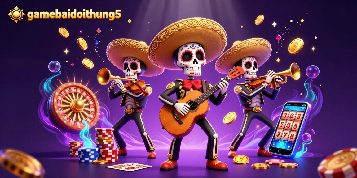 Experience excitement with gamebaidoithuong5 and a vibrant mariachi band celebrating casino wins.