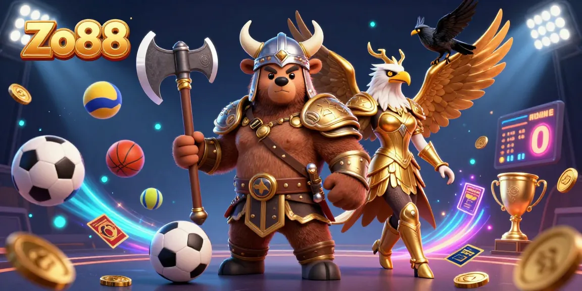 Engage with Zo88 and enjoy dynamic sports betting experiences featuring vibrant 3D characters and action elements.