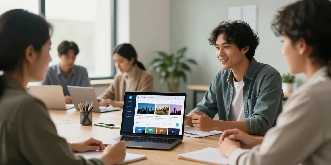 Trusted provider helping customers with IPTV subscription inquiries in a welcoming office.