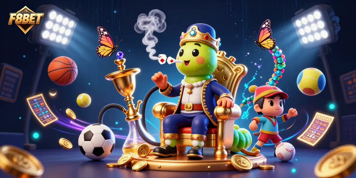 Experience thrilling gameplay with F8BET featuring vibrant 3D cartoon elements and dynamic sports motifs.