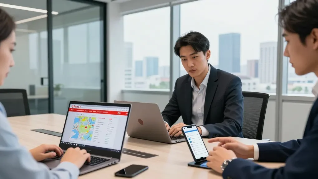 Vodafone vs O2 business mobile comparison in a modern office setting